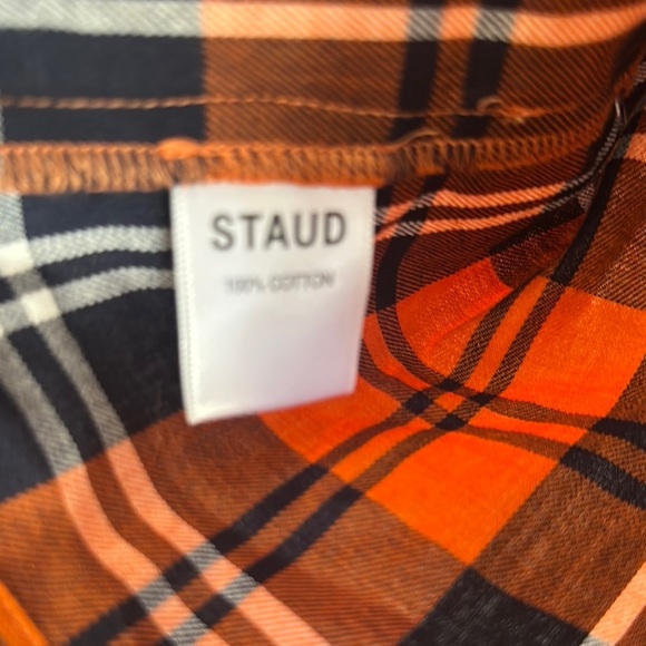 STAUD Orange Relaxed Blouse with Voluminous Sleeves - Picture 5 of 5